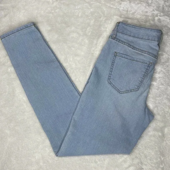 Old Navy Super Skinny Blue Denim Mid-Rise Stretch Jeans Pants Sz 2 - Picture 5 of 10